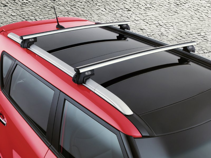 Cross bars aluminium for Soul with roof rails, with sunroof KIA